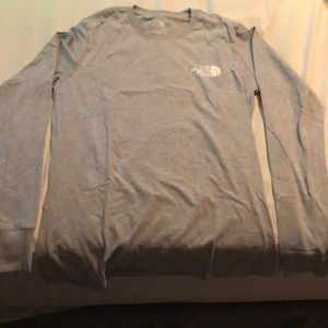Long sleeve, gray, North face T-shirt. Never worn